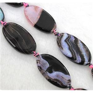 agate beads, oval, approx 20x40mm, 15.5 inches