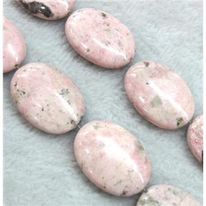 pink Rhodochrosite beads, oval, approx 22x30mm