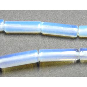 opalite beads, tube, 3x13mm, approx 31pcs per st