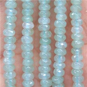 tiny green aventurine beads, faceted rondelle, approx 2x4mm