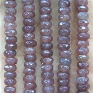 tiny purple aventurine beads, faceted rondelle, approx 2x4mm