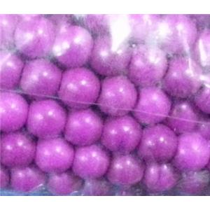 synthetic Turquoise beads, purple, round, 8mm dia, approx 48pcs per st