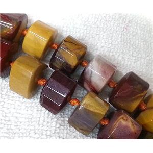 mookaite bead, triangle, faceted, approx 15x15x15mm