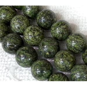 green Russian Mountain Jade beads, round, approx 6mm dia