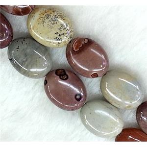 chohua jasper bead, flat-oval, approx 13x18mm
