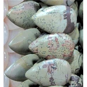 chohua jasper bead, teardrop, approx 20-30mm