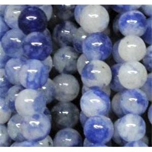 blue sodalite beads, tiny, round, approx 3mm dia, 130pcs per st