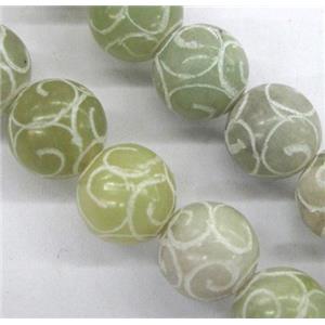 Chinese Jade Beads, round, approx 12mm dia