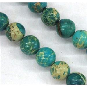 green Sea Sediment Jasper beads, round, approx 6mm dia