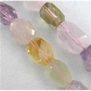 mixed gemstone nugget beads, freeform, approx 10-15mm