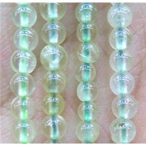tiny round Prehnite Beads, green, approx 3mm dia