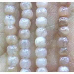 Pink Moonstone Beads, round, tiny, approx 3mm dia
