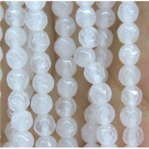 tiny Clear Quartz Beads, faceted round, approx 4mm dia
