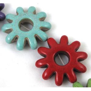 synthetic Turquoise Beads, mix color, 30mm dia