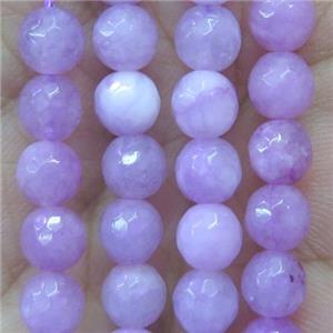 lavender agate bead, faceted round, approx 6mm dia