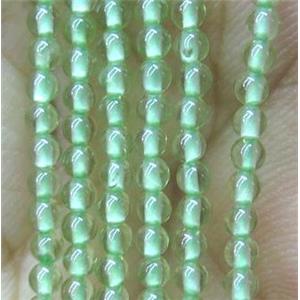 tiny round peridot beads, approx 2mm dia, 15.5 inches length