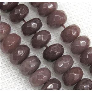 purple Aventurine bead, faceted rondelle, approx 4x6mm
