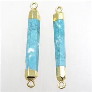 blue Assembled Turquoise connector, stick, approx 6-35mm