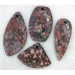 red leopardskin jasper, gemstone pendant, mixed, approx 20-50mm