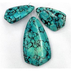 turquoise pendant for necklace, jewelry sets, blue dye, approx 20-50mm