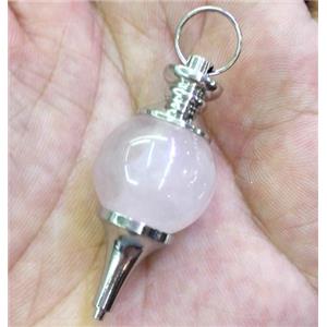white jade pendant, platinum plated, approx 18-30mm