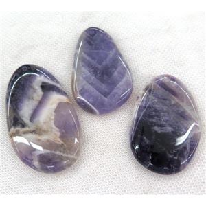 amethyst pendant, freeform, purple, approx 25-65mm