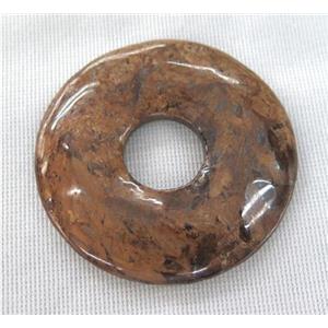 bronzite donut pendant, approx 45-50mm