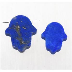 blue Lapis Lazuli hamsahand pendant, approx 11-13mm