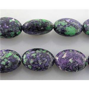 rainforest stone bead, deep-lavender, stability, flat rice, 13x18mm, approx 22pcs per st