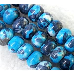 rainforest stone bead, rondelle, blue, stability, 6x10mm, approx 66pcs per st