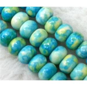 Rain colored stone bead, stability, abacus, 6x10mm, approx 66pcs per st