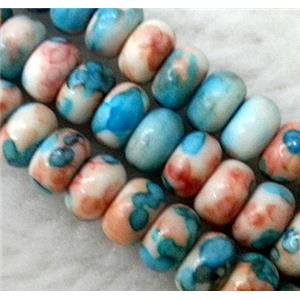 Rain colored stone bead, stability, 4x6mm, approx 100pcs per st