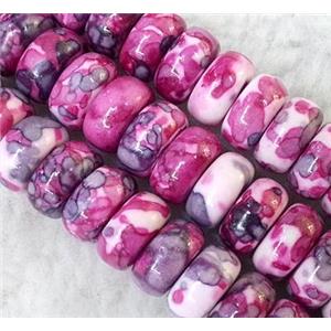 rainforest stone bead, rondelle, purple, stability, 4x6mm, approx 100pcs per st