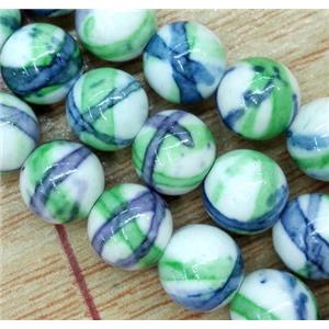 Rainforest jasper beads, round, stability, 4mm dia, approx 100pcs per st