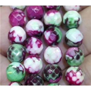 Rainforest jasper beads, faceted round, stability, 4mm dia, approx 100pcs per st