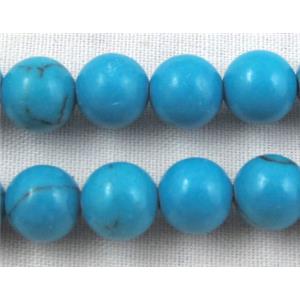 Round Turquoise Beads, 6mm dia, approx 67pcs per st.