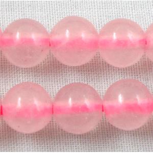 round Rose Quartz beads, pink, AA grade, 6mm dia, approx 67pcs per st.