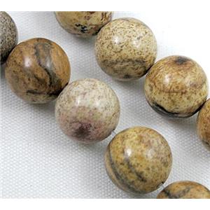round Picture Jasper Beads, approx 8mm dia