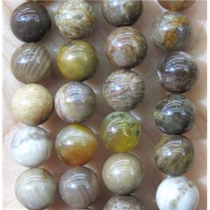 American Wooden Opal Stone Beads, round, approx 8mm dia