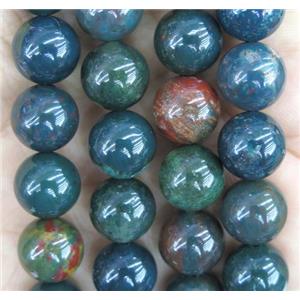 round Chook BloodStone beads, approx 14mm dia