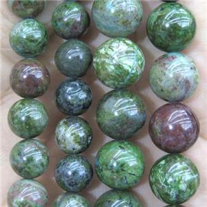 round Cuprite Beads, green, approx 10mm dia