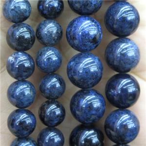 round Blue Dumortierite Beads, approx 4mm dia