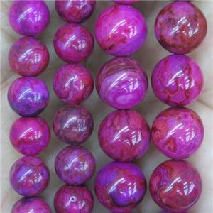 round hotpink Crazy Lace Agate Beads, dye, approx 8mm dia