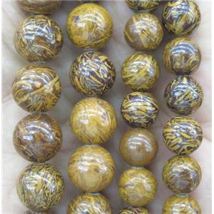 yellow Oak Jasper beads, round, approx 8mm dia