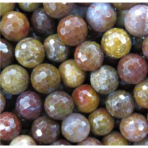 Mexico Nueva Agate Beads, faceted round, approx 8mm dia