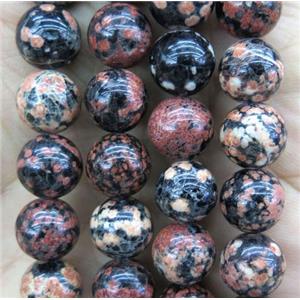 Red Snowflake Jasper Beads Smooth Round, approx 6mm dia