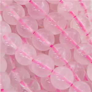 round Rose Quartz beads pink, approx 10mm dia