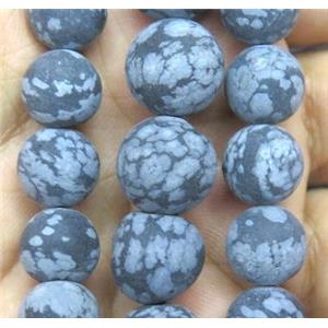 round Snowflake Jasper Beads, matte, approx 8mm dia