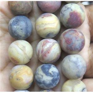 round matte Crazy Agate Beads, approx 10mm dia
