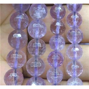 faceted round Amehtyst beads, approx 6mm dia